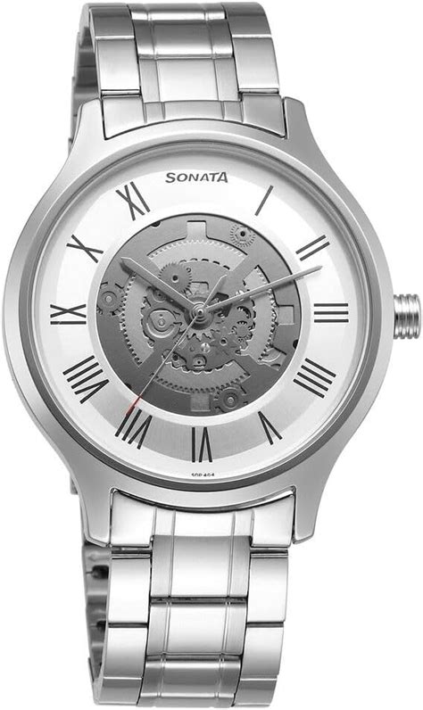 Sonata Unveil Quartz Analog Silver Dial Stainless Steel Strap Watch for ...