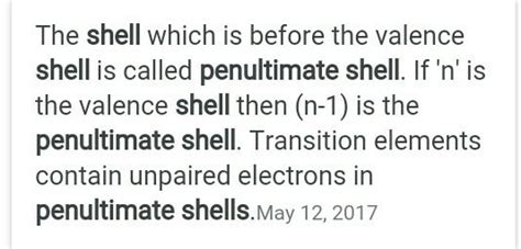 what is penultimate shell? - Brainly.in