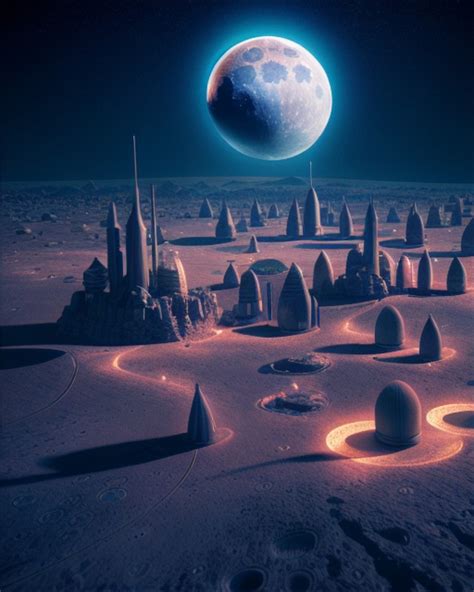 Download Ai Generated Moon City Royalty-Free Stock Illustration Image ...