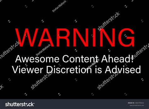 Warning Awesome Content Viewer Discretion Advised Stock Illustration ...