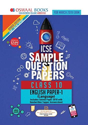 Amazon.in: Buy Oswaal ICSE Sample Question Papers Class 10 English ...