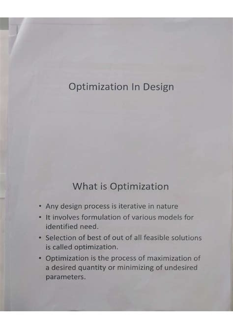 Optimization in Design - Engineering Mechanics - Studocu