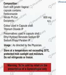 Fivasa 600 MG Vaginal Capsule (1): Uses, Side Effects, Price & Dosage ...