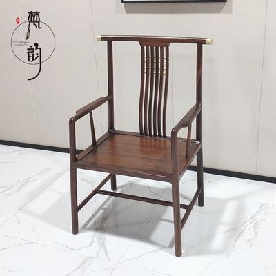 新中式乌金木太师椅实木圈椅茶椅休闲主人椅现代官帽椅子茶室家具-淘宝网