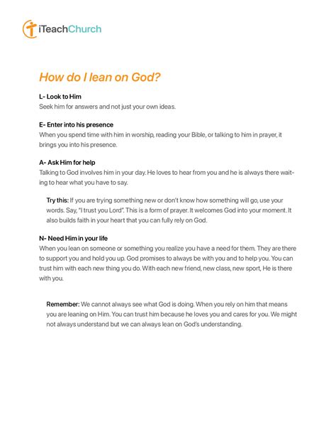 FROG Fully Rely on God | iTeachChurch