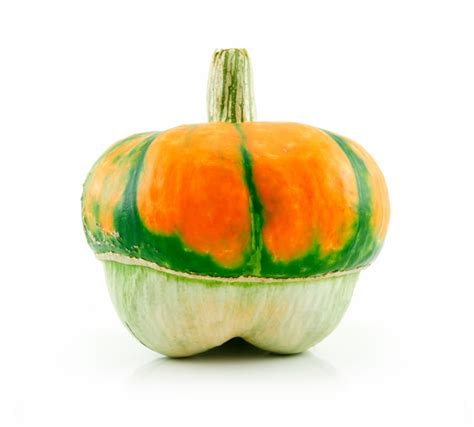Ripe gourds vegetable hybrid isolated on white | Premium Photo