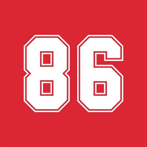 Basketball and Baseball Sport Numbers 86 23744238 Vector Art at Vecteezy