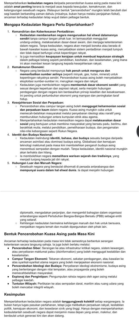 Mengapakah kita perlu mempertahankan kedaulatan negara daripada ...