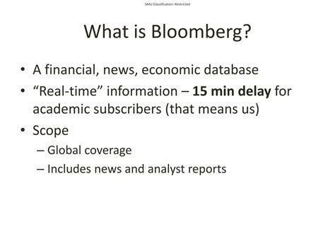 Image result for Bloomberg Introduction