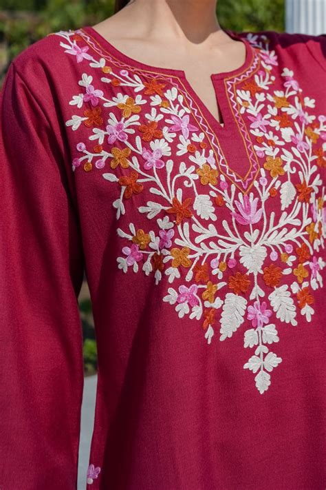 House Of Kari(Chikankari Clothing) - Kashmiri Aari Work Cotton Short ...