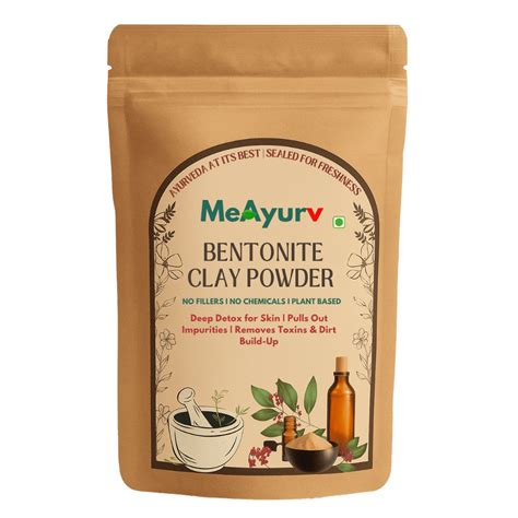Bentonite Clay Powder | Natural Detoxifying & Cleansing Clay | MeAyurv ...