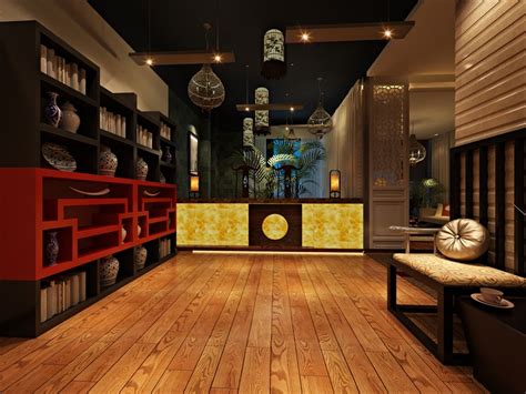 中式风格茶馆室内设计方案及效果图
