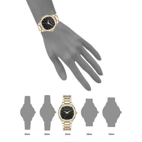 Buy Online Anne Klein Quartz Analog Black Dial Golden Metal Strap Watch ...