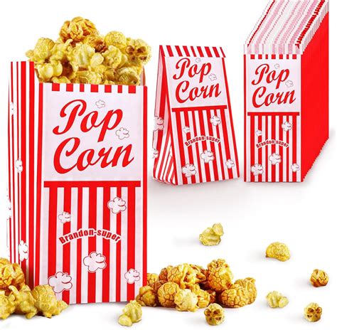 Amazon.com: 200pcs Paper Popcorn Bags - 1 oz Popcorn Bags Bulk Popcorn ...