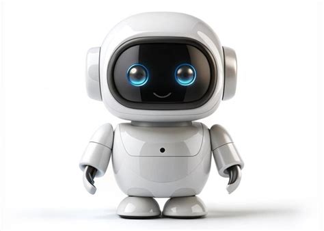 Small white house robot on clean white background | Premium AI ...