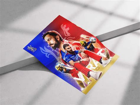 Virat Kohli RCB Poster – Royal Challengers Bangalore Wall Art for Cric ...