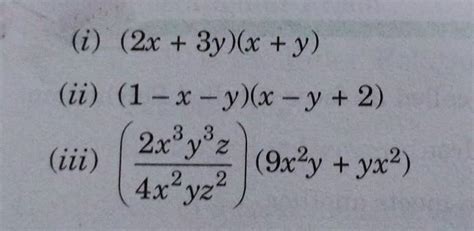 Find the sum of coefficients of x^2 and xy in the following algebraic ...