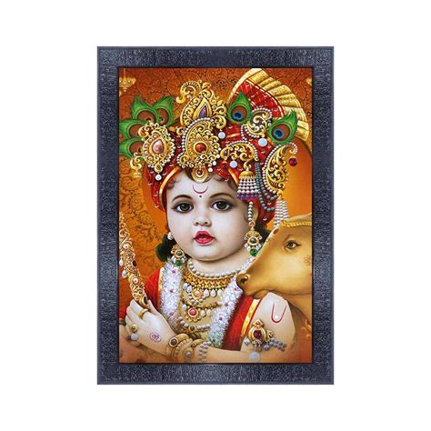 pnf Poster And Frames Baby Bal Krishna Wall Painting | For Living Room ...