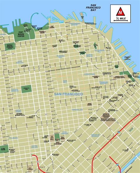 Downtown San Francisco Transit Map