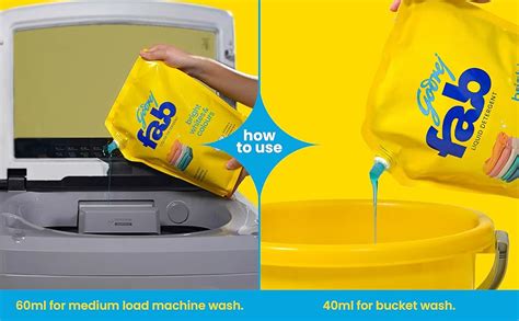 Godrej Fab Liquid Detergent Refill Pouch for Machine - 3.2 L : Amazon ...