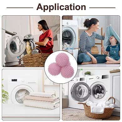 4pcs Reusable Laundry Vinyl Drying Balls for Reduce Wrinkles Static ...