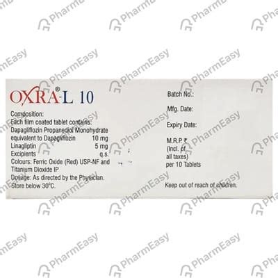 Oxra L 10 Tablet: Uses, Side-effects, Price, Dosage & More Info - PharmEasy