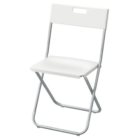 GUNDE folding chair, white - IKEA