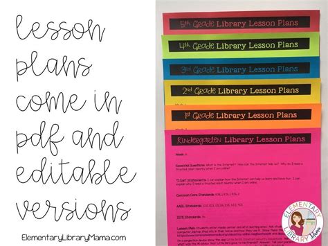 Free Printable Library Lessons 的图像结果
