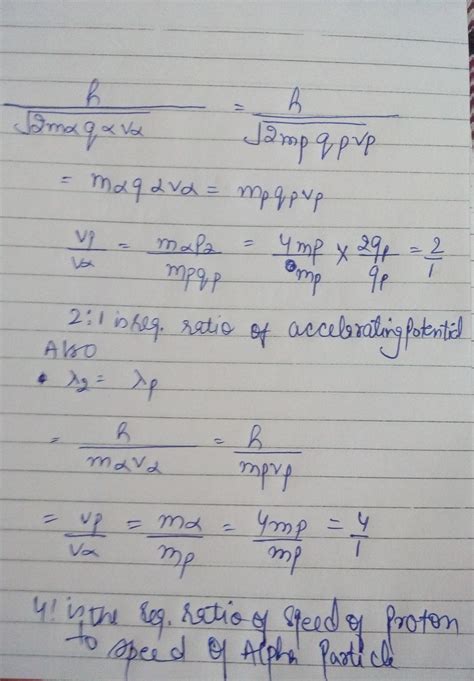 A Proton and − particle have the same De-Broglie wavelength. Determine ...