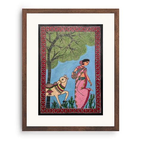 Women cow madhubani, Madhubani Art, Madhubani Painting – Dessine Art