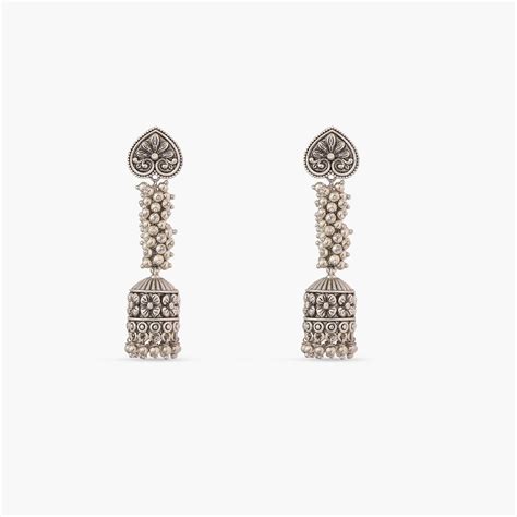 Shop Maati Sparkling Antique Oxidized Drop Earrings | Tarinika ...