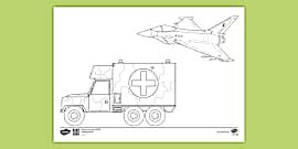 Military Colouring Pages - Tank Pictures to Colour