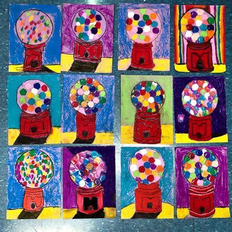 MsWrightsArtClass on Instagram: “Wayne Thiebaud inspired gumball ...