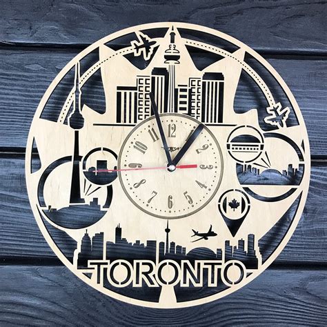 Buy NABSTER Toronto Clock Wood Home Decor Kitchen Living Room Unique ...