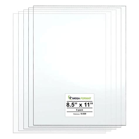 Buy Clear Polystyrene Flexible Plastic Board Sheet 8.5" x 11" .020 ...