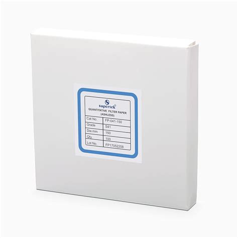 Supertek Qualitative Filter Paper Grade 41 | 150mm Diameter | Ashless ...