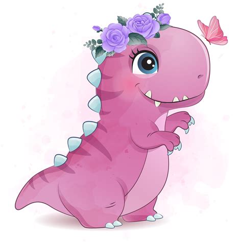 T Rex Dinosaurussen Clipart Tea Rex Schattige T Rex Dinosaurus Kawaii