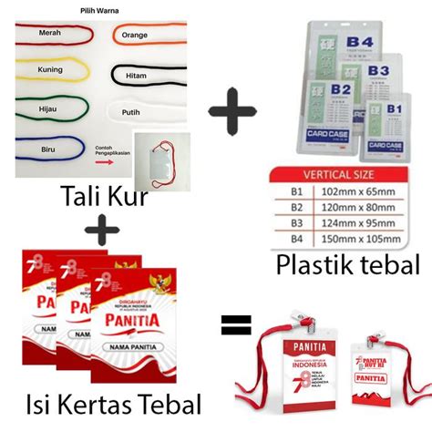 Jual Cetak Name tag Panitia Plastik dan Tali / Cetak Paket Name Tag ...