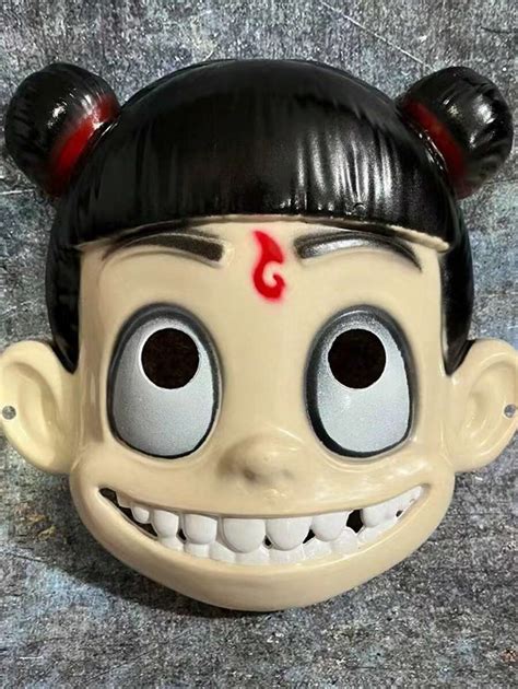 Holiday Nezha From Nezha: The Devil Child Nezha Face Mask Real Person ...