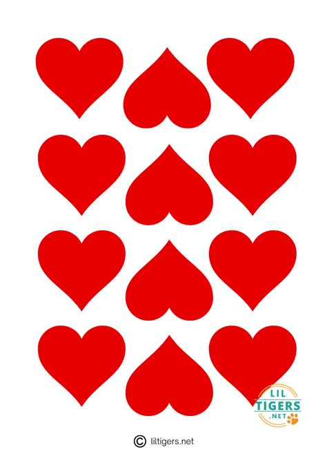 Printable Heart Cut Outs