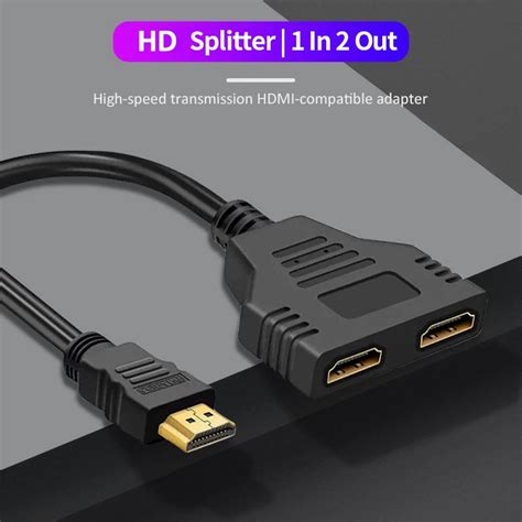 HDMI to Dual HDMI Adapter for 2 Monitors - Foyun Cables