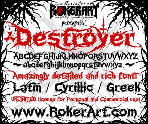 death metal fonts – RokerArt – Graphic Art and Fonts