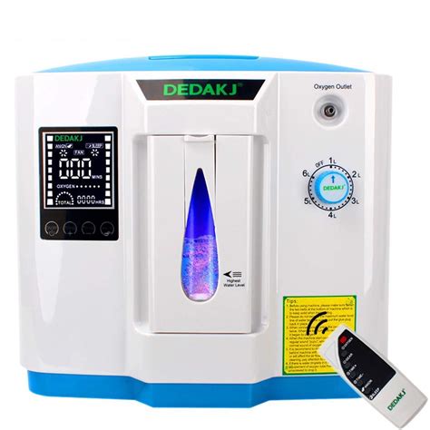 DEDAKJ AC 220V Oxygen Concentrator, 1-6Liter/min Adjustable Oxuygen ...