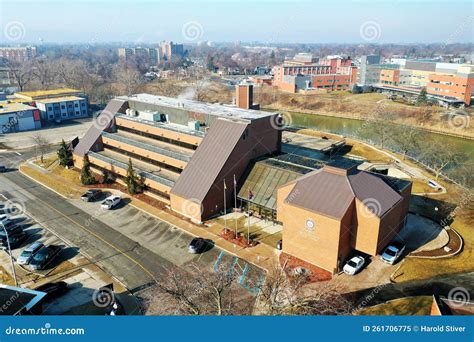 Aerial of Chatham Kent Community Centre in Chatham, Ontario, Canada ...