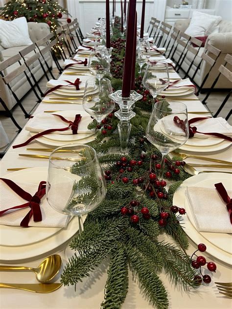Easy christmas table setting with red – Artofit