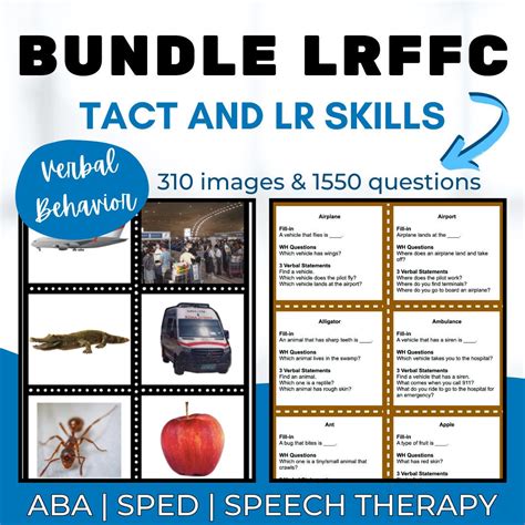 Buy Bundle Tact Lr and Lrffc ABA Behavior Resources Picture Cards and ...
