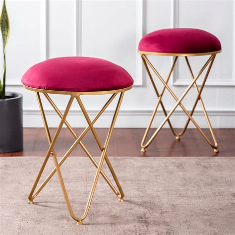 nestroots Ottoman Stool for Living Room Set of 2 Stool for Sitting ...