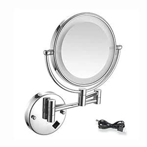 Cherry Bath Fittings LED 5X Magnifying Makeup & Shaving Mirror | Dual ...