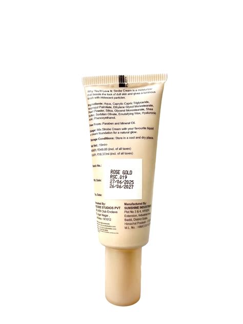 Recode Rose Gold Strobe Cream- 19 ML with Hyaluronic Acid Extract