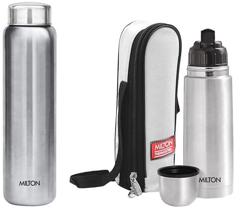 MILTON Aqua 1000 Stainless Steel Water Bottle, 950 Ml, Silver ...